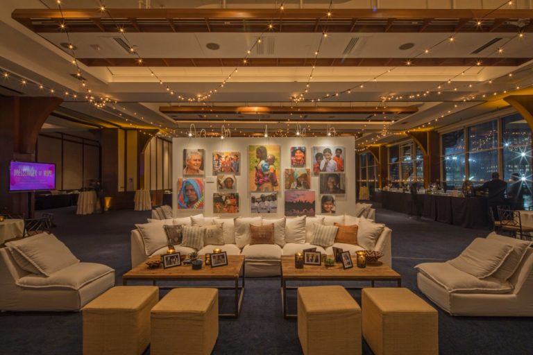 Art set up at Pier Sixty