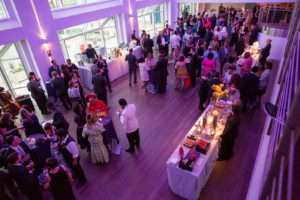 Current reception style in purple lighting