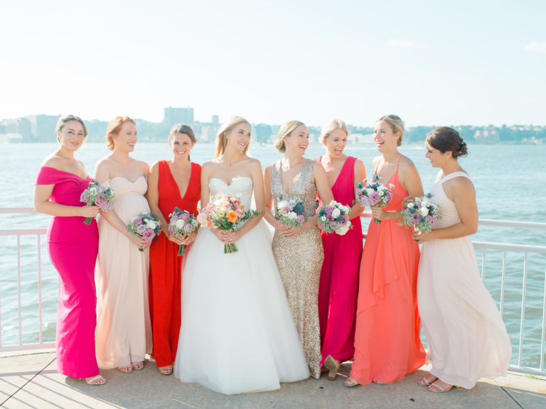 Bride and Bridesmaids at the Veranda