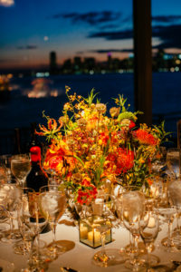 Colorful center piece on a table at the Lighthouse