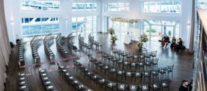 Current set for ceremony, and daylight