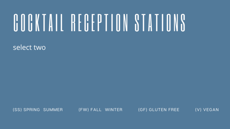 cocktail reception station