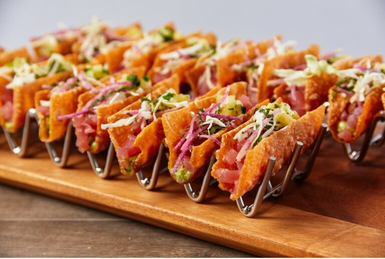 tuna poke wonton tacos