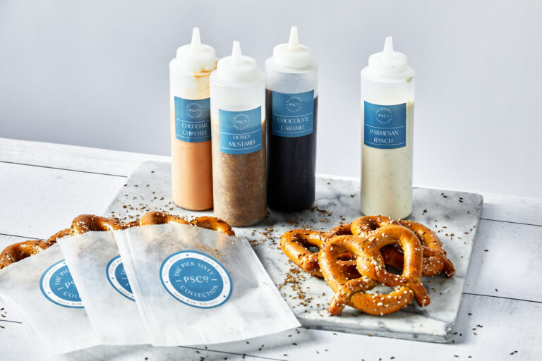 Pretzels & Sauces from the Pretzel Umbrellas