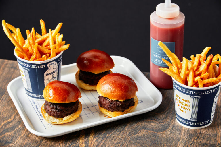 cheese burgers + fries from the kids all american station