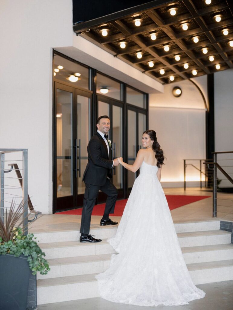 The Lighthouse, Pier 61 Bride and Groom outside of entrance