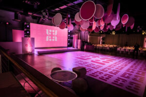a dancefloor decor at Bat Mitzvah at The Lighthouse - The Pier Sixty Collection