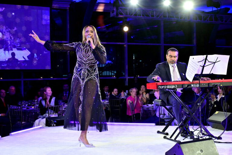 Deborah Cox performs on stage during Family Equality's Night at the Pier on May 13, 2024 in New York City. (Photo by Eugene Gologursky/Getty Images for Family Equality )