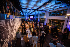 view from above of the Queerty Pride Event at Current Pier 59