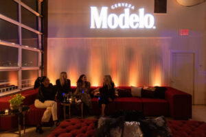 Lounge set up and branding at The Players Ball at The Lighthouse