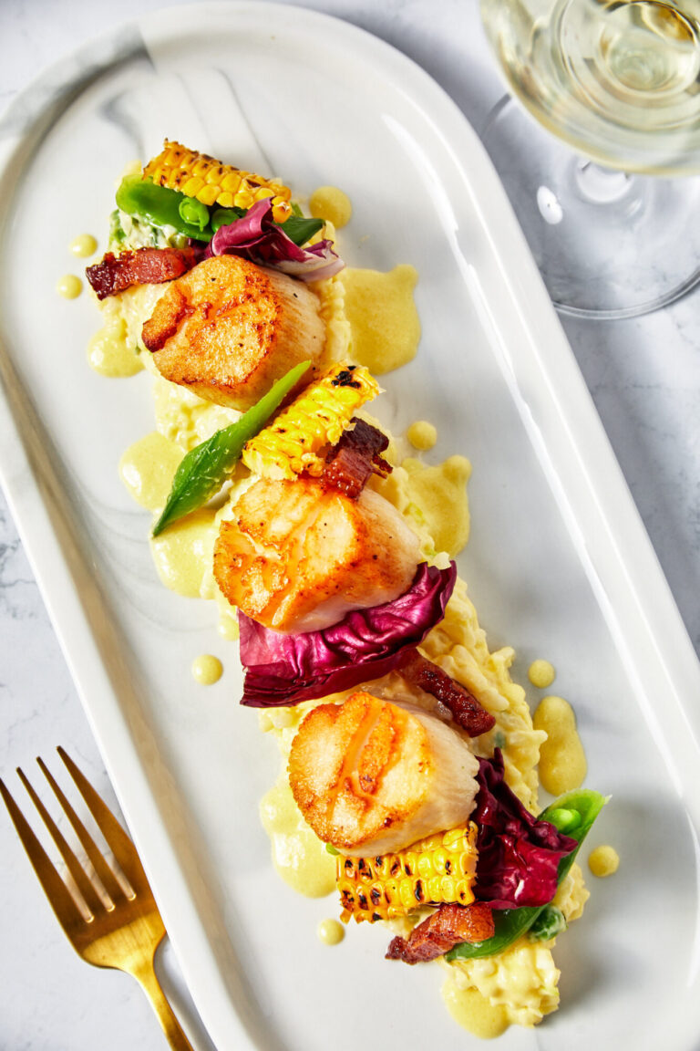 seared scallop corn risotto - s/s + gf