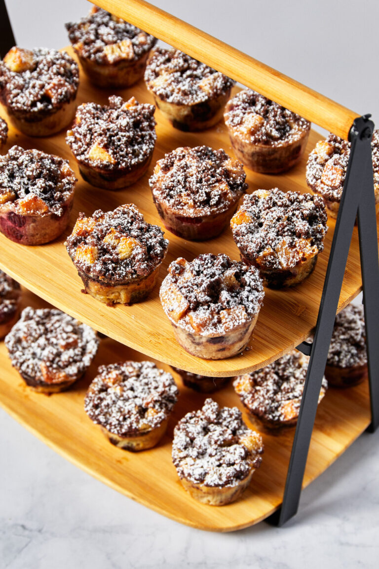 butlered breakfast bites - chocolate babka bread pudding - day 1