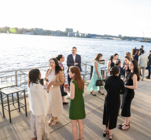Outdoor-Cocktail-hour-over-the-Hudson-River-for-Big-Brothers-Big-Sisters-Gala-at-The-Lighthouse-The-Pier-Sixty-Collection