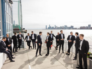 The Lighthouse, Pier 61 Groomsmen on the pier